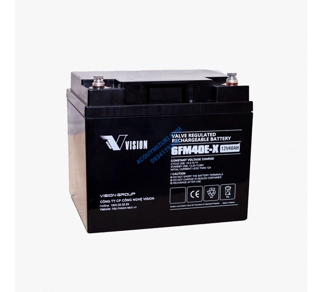 Bình ắc quy Vision 6FM40E-X (12V-40AH)
