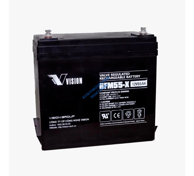 Bình ắc quy Vision 6FM55-X (12V-55AH)