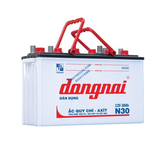 Bình ắc quy ĐỒNG NAI 12V 30AH, ĐỒNG NAI N30