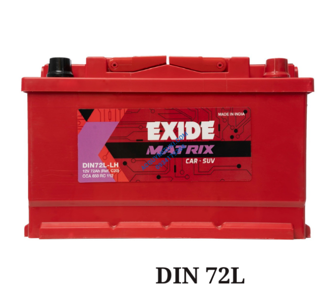 Bình ắc quy EXIDE DIN72L-LH (12V-72AH)
