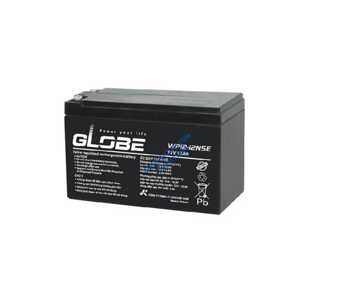 Bình ắc quy GLOBE WP12-12NSE 12V 12AH CỌC VÍT