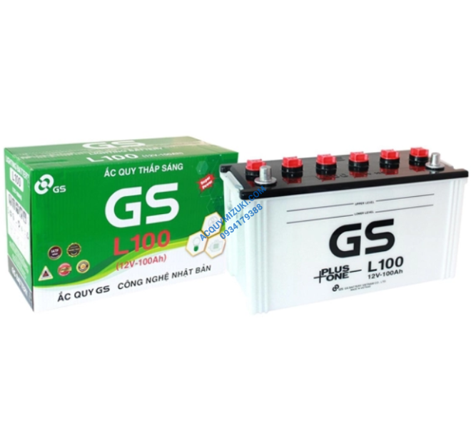 Bình ắc quy GS 12V 100AH, GS L100