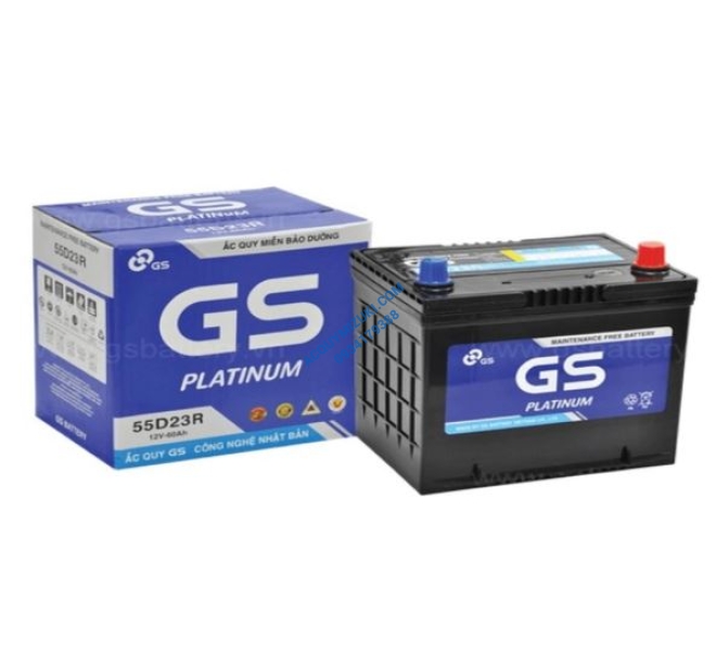 Bình ắc quy GS MF 55D23R 12V 60AH