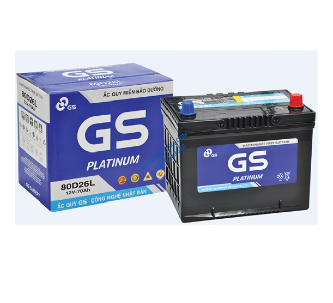 Bình ắc quy GS MF 80D26L (12V-70AH)