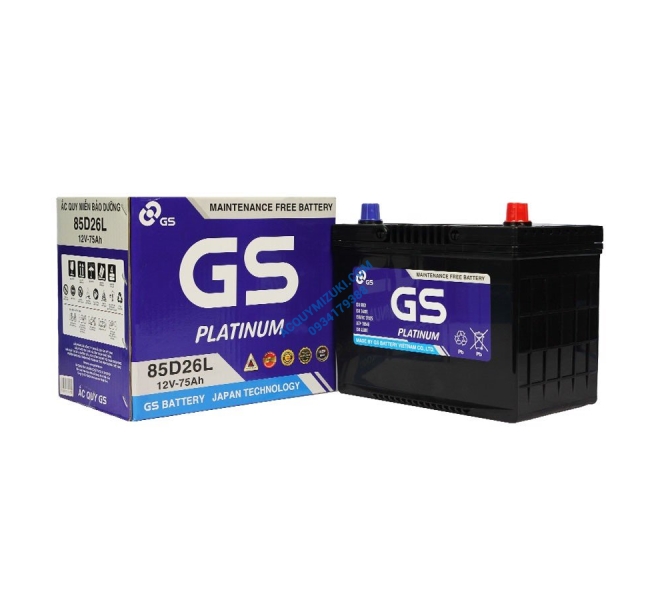 Bình ắc quy GS MF 85D26R 12V 75AH