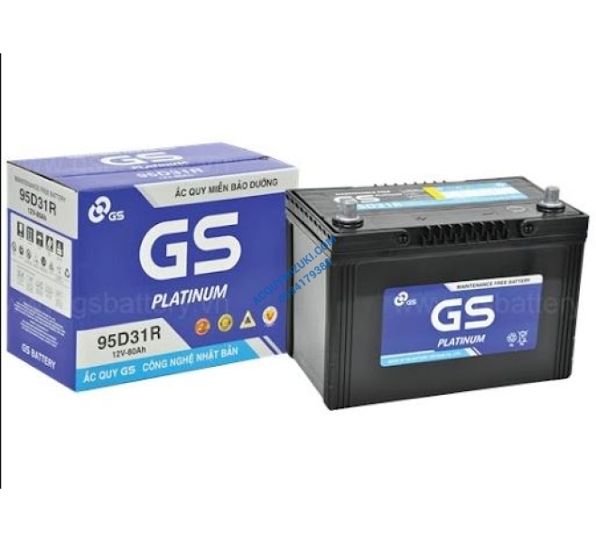 Bình ắc quy GS MF 95D31R (12V-80AH)