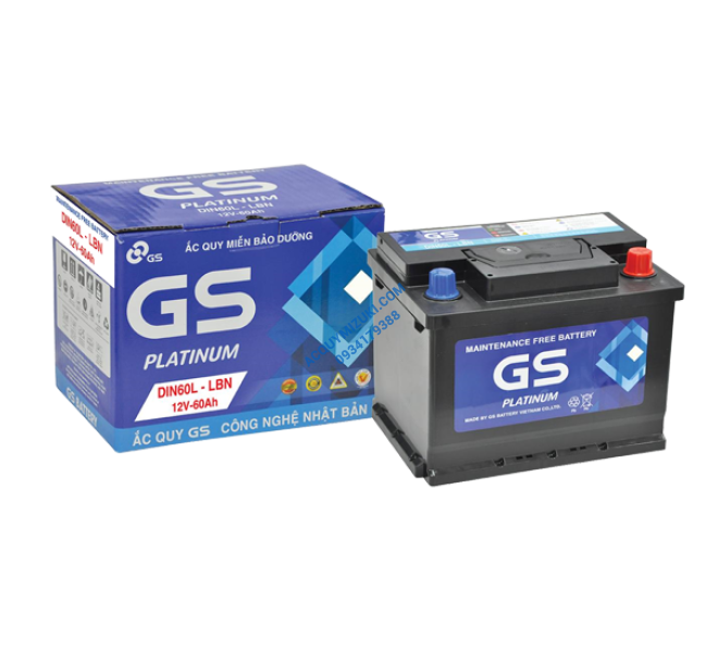 Bình ắc quy GS MF DIN60L (12V- 60AH)
