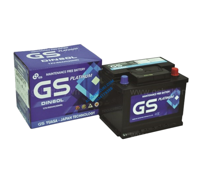 Bình ắc quy GS MF DIN60R (12V-60AH)