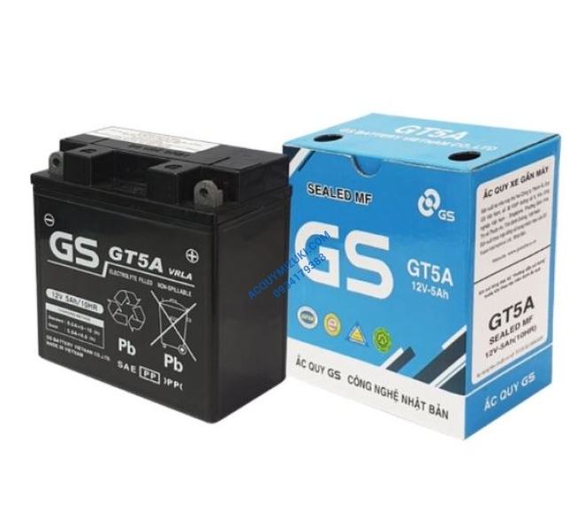 Bình ắc quy GS MF GT5A 12V 5AH