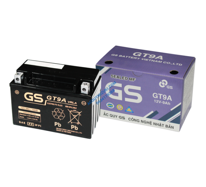 Bình ắc quy GS MF GT9A 12V 9AH