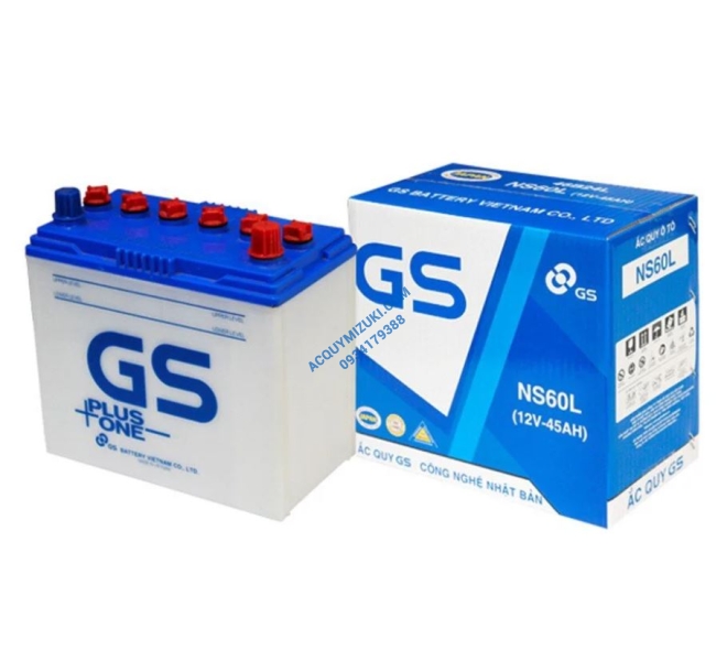 Bình ắc quy GS NS60 12V 45AH