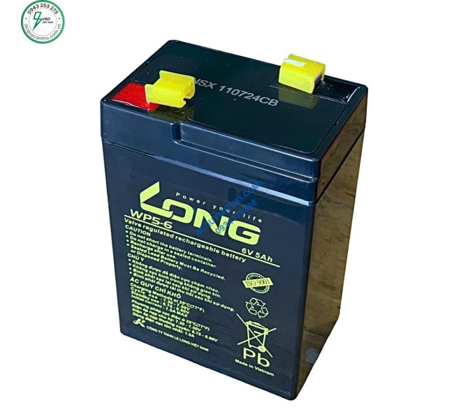 Bình ắc quy LONG 6V-5AH, LONG WP5-6