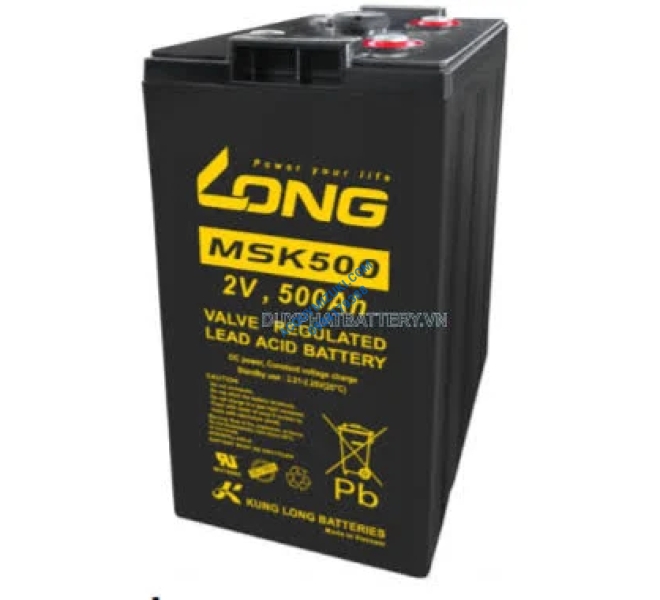 Bình ắc quy LONG MSK500, F18-M8 2V 500AH