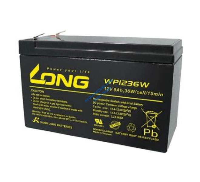 Bình ắc quy LONG WP1236W 12V 9AH