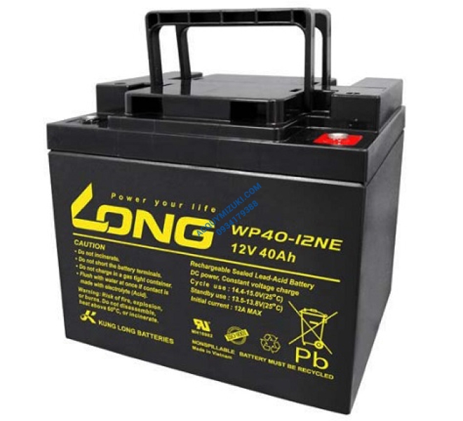 Bình ắc quy LONG WP40-12E, F4-M6 12V 40AH