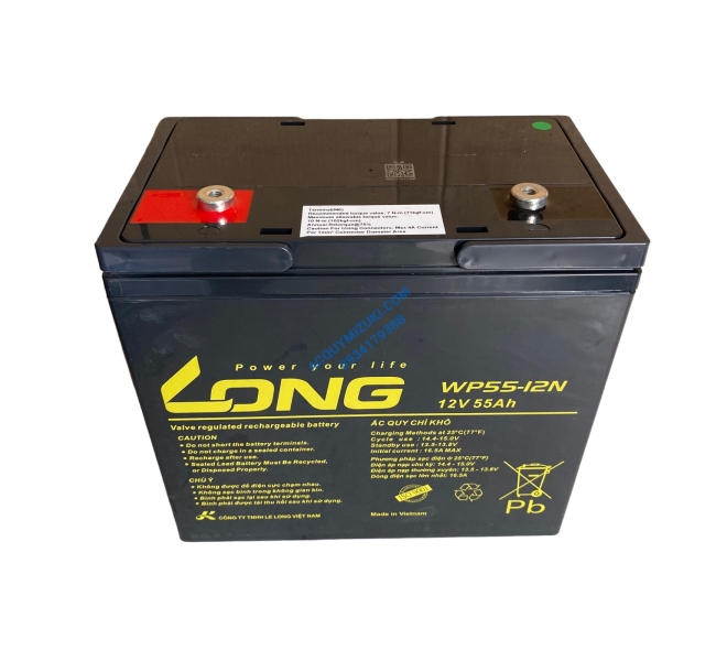 Bình ắc quy LONG WP55-12N, F8-M6 12V 55AH