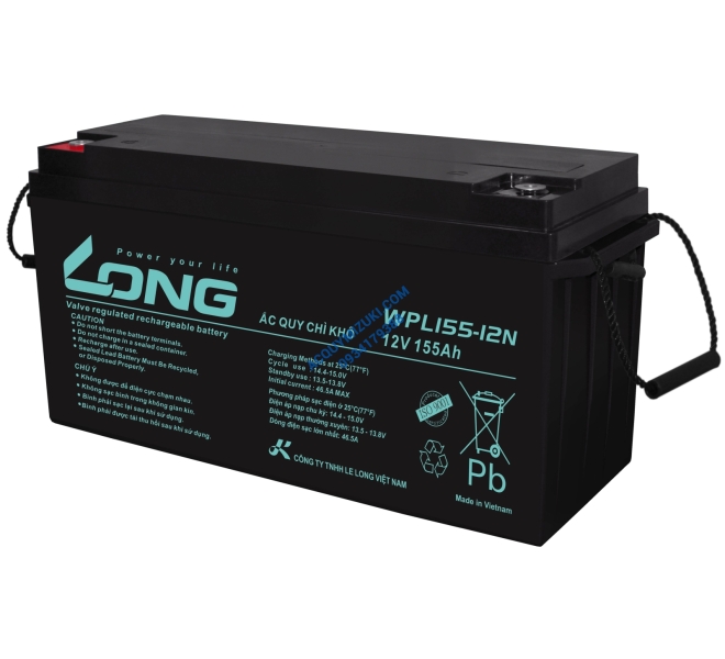 Bình ắc quy LONG WPL155-12N, F18-M8 12V 155AH