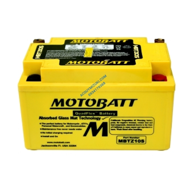 Bình ắc quy Motobatt Quadflex MBT12B4 12V-11Ah CCA 150A