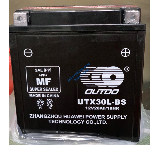 Bình ắc quy OUTDO UTX30L-BS 12V 28AH