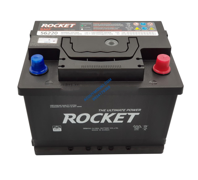 Bình ắc quy ROCKET SMF 56220 12V 62AH