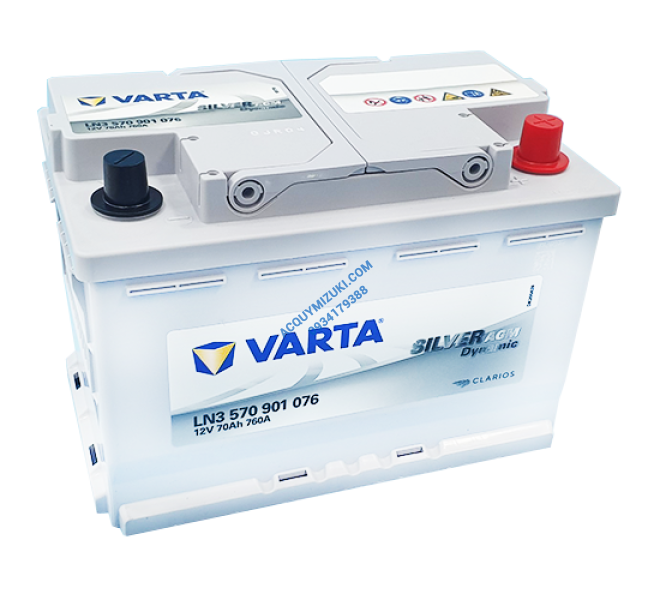 Bình ắc quy VARTA AGM LN3 570901076 12V 70AH CCA 760A