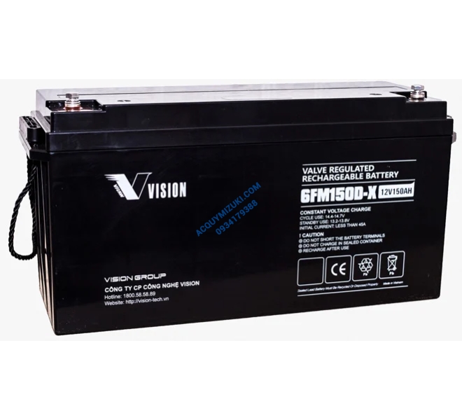 Bình ắc quy Vision 6FM150D-X (12V-150AH)