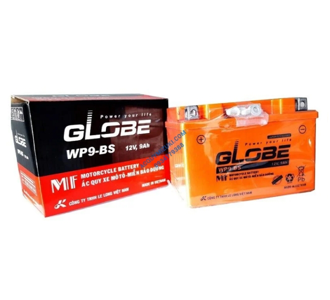 Bình ắc quy xe máy GLOBE WP9-BS 12V 9AH