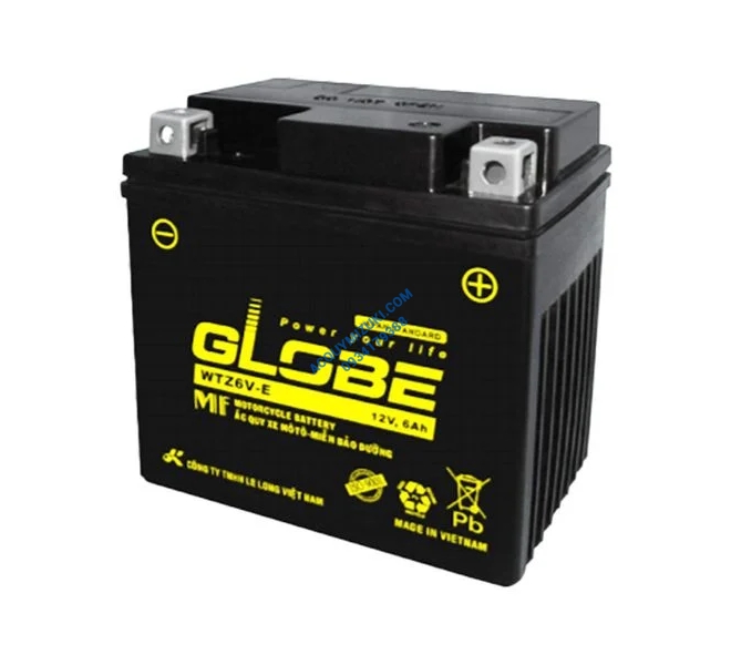 Bình ắc quy xe máy GLOBE WTZ6V-E 12V 6AH
