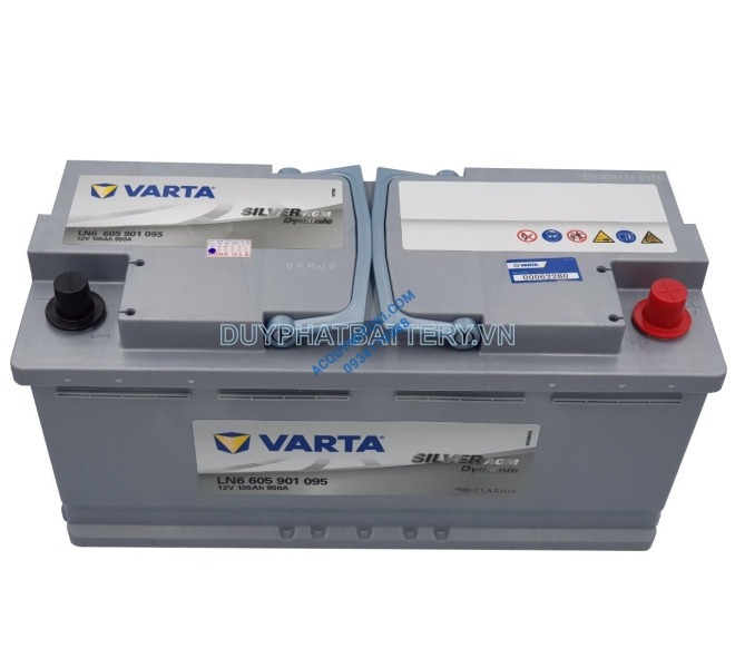 Bình ắc quy VARTA AGM LN6 605901095 12V 105AH CCA 950A
